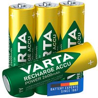 4 VARTA Akkus RECHARGE ACCU Power Mignon AA 2.600 mAh von Varta