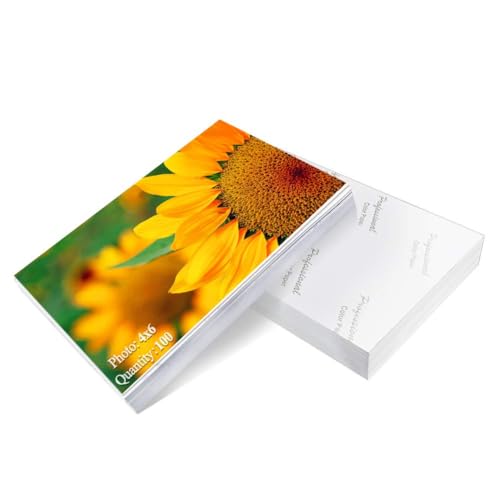 Vasemouh 100 Blatt Fotopapier 10x15 cm, 200g/m², Hochwertiges Glanzpapier für lebendige und klare Bilder, Perfekt für Fotodrucke und kreative Projekte von Vasemouh