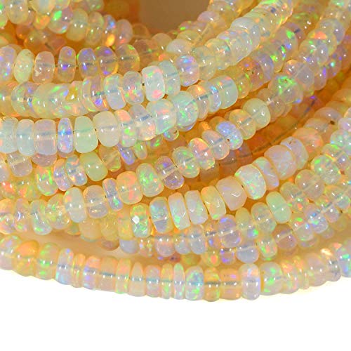 Ethiopian Opal Strand AAA Grade 3-5mm Rondelle Opal Beads 20cm | Stone Beads Multiple Fire Opal Beads for Jewelry Making Stone Ethiopian Opal von Vatslacreations