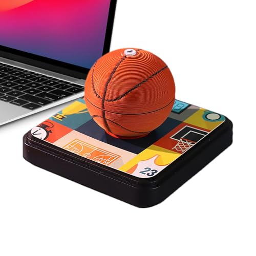 Vbnuyhim 3D Notizblock Kalender, Papier Skulptur Kalender 2025 - 3D Ballsport Notizblock Kalender für Büro | Basketball und Fußball Papierskulptur, Ornament von Vbnuyhim