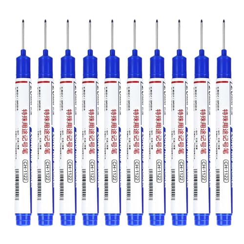 Vbnuyhim Marker mit langer Spitze, wasserfeste Werkzeuge, Metall-Markierungsstift, Maschinisten-Werkzeuge, Langkopf-Tieflochmarker für Hardware-Dekoration von Vbnuyhim