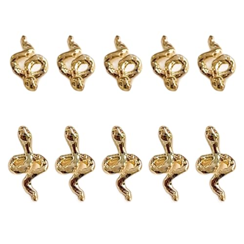 10 PCs Snake Nails Art Charm Für Neujahr Mehrfarbige Nägel Charm Manicure Supplies Schlangenform Nägel Dekorationen von Vdaxvme