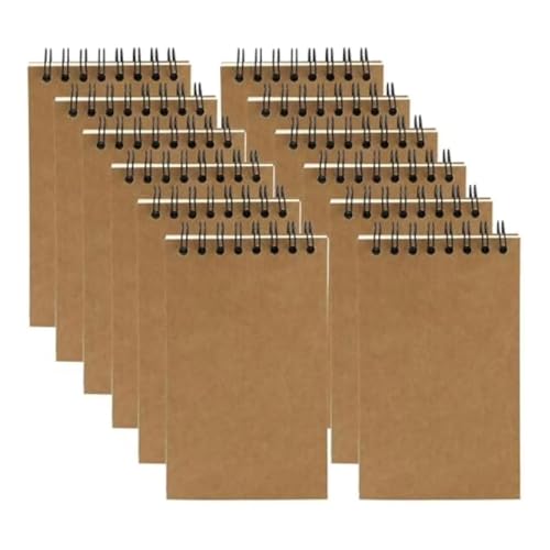 12 Stück Twin Wire Bindungs Notizblöcke 120 Seiten Linierte Taschen Notizblöcke Drahtgebundenes Memobook 12 7 X 7 6 Cm Kleines Notizbuch Zum Notieren von Vdaxvme