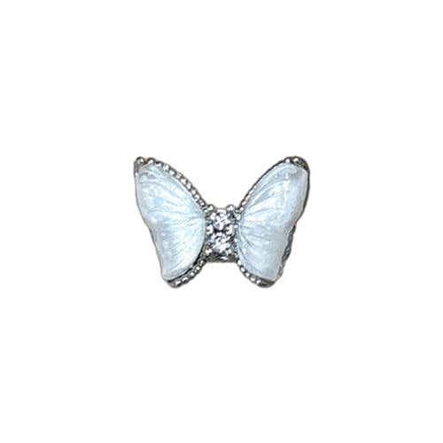 3D-Schmetterling aus Metall mit Strasssteinen, Schmetterlings-Nägel, Kunst-Charm, für Nägel, Kunstdekorationen, Metallnieten von Vdaxvme