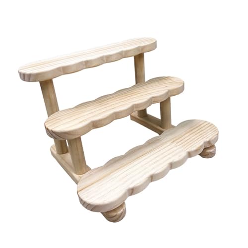 Vdaxvme Eleganter Holzfiguren-Präsentationsständer, funktionales Holzregal, eleganter Ständer, Halter für Sammlerstücke von Vdaxvme