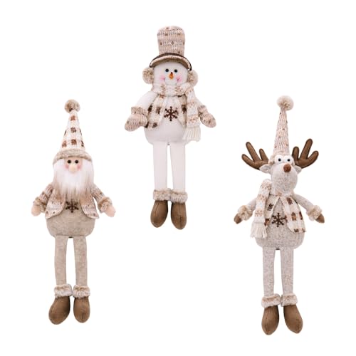 Vdaxvme Festival European Hanging Leg Figure Stylish Christmas Tree Ornament Santa/Snowman/Deer Shape Wall Door Decoration von Vdaxvme