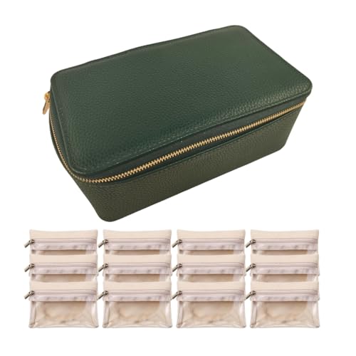 Vdaxvme Schmuck-Organizer-Taschen, Set mit 12 stabilen Reißverschlusstaschen für Zuhause, für Haushalt und Reisen, den täglichen Gebrauch von Vdaxvme