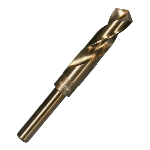 Vearter 19mm Spiralbohrer, HSS M2 Bohrer für Metall mit 12,7 mm Reduziertem Schaft, Schnellwechsel Metallbohrer für edelstahl Stahl, Kupfer, Aluminium, Zinklegierung, Holz und Kunststoff von Vearter