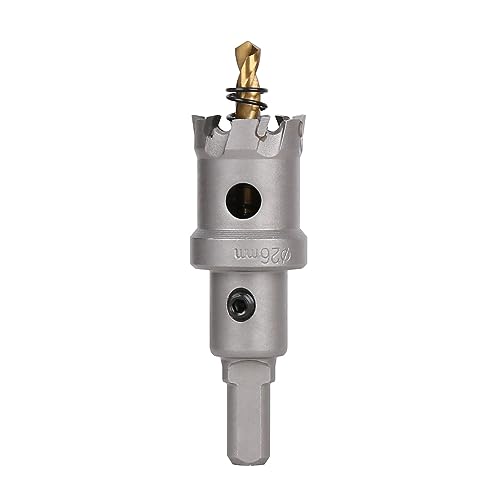 Vearter 26mm Hartmetall Lochsäge, TCT Lochbohrer Bohrer mit Zentrierbohrer, Hartmetallbohrer für Metall, Edelstahl, Baustahl, Aluminium, Kupfer, Eisen, Kunststoff, Glasfaser Vearter 26mm Hartmetall Lochsäge, TCT Lochbohrer Bohrer mit Zentrierbohrer, Hartmetallbohrer für Metall, Edelstahl, Baustahl, Aluminium, Kupfer, Eisen, Kunststoff, Glasfaser von Vearter