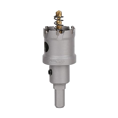 Vearter 32mm Hartmetall Lochsäge, TCT Lochbohrer Bohrer mit Zentrierbohrer, Hartmetallbohrer für Metall, Edelstahl, Baustahl, Aluminium, Kupfer, Eisen, Kunststoff, Glasfaser Vearter 32mm Hartmetall Lochsäge, TCT Lochbohrer Bohrer mit Zentrierbohrer, Hartmetallbohrer für Metall, Edelstahl, Baustahl, Aluminium, Kupfer, Eisen, Kunststoff, Glasfaser von Vearter