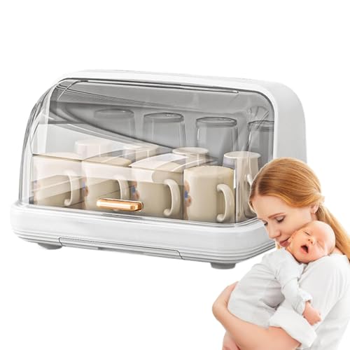 Veasbuu Baby Bottle Rack, Baby Bottle Drying Rack, Bottle Organizer with Cover, Baby Bottle Storage Box, Bottle Dryer Rack, Nursing Bottle Organizer, Kitchen Bottle Organizer, Baby Bottle Holder, von Veasbuu