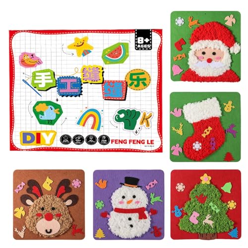 Veasbuu Embroidery Set For Kids, Puzzle Craft Sewing Kit, Interactive Hand Crafts, Needlepoint Kits For Kids, Sewing Kit For Children, Embroidery Kit For Boys, Embroidery Kit For Girls von Veasbuu