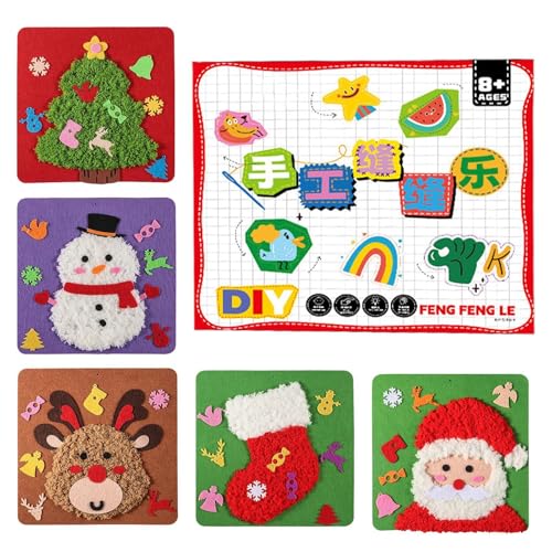 Veasbuu Needlepoint Kits Craft, Puzzle Embroidery Kit, Craft Sewing, Interactive Hand Crafts, Embroidery Kits for Children, Kids Needlepoint Kits, Embroidery Craft Kit, von Veasbuu