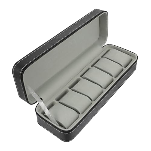 Veemoon 1 Stück Uhrenaufbewahrungsbox Slot PU Organizer für Armbanduhren Schmuck Schmuckschatulle mit Weichem Innenpolster für Zuhause oder Unterwegs Veemoon 1 Stück Uhrenaufbewahrungsbox Slot PU Organizer für Armbanduhren Schmuck Schmuckschatulle mit Weichem Innenpolster für Zuhause oder Unterwegs von Veemoon