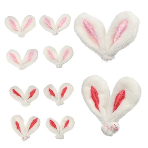 Veemoon 10 Pcs Sockenpuppe Osterhasen-ohr-stirnbänder Mini-hasenohren Hasenohren Zum Basteln Hasenohren Selber Machen Osterhasenpuppenschmuck Kreativer Hasenohr-anhänger Diy Hasenohr Stoff von Veemoon