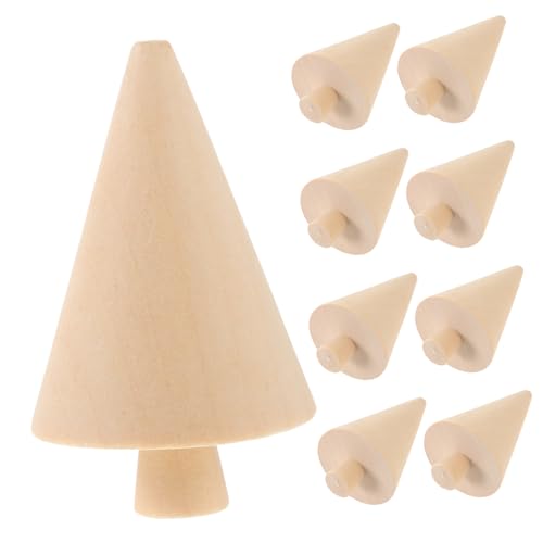 Veemoon 10 Stück Mini Holz Weihnachtsbaum Deko – DIY Bastelset Mit Bemalbaren Figuren - -Tannenbaum Und Miniatur Ornamenten Für Festliche Bastelprojekte Und Kreative Kinderaktivitäten von Veemoon