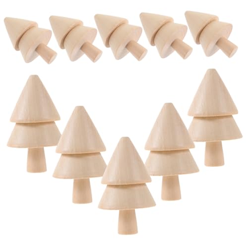 Veemoon 10 Stück Mini Holz Weihnachtsbaum Deko – DIY Figurenkegel Zum Bemalen Für Kreative Bastelprojekte - Perfekte Weihnachtsdeko Und Miniatur Ornamente Für Und Erwachsene von Veemoon