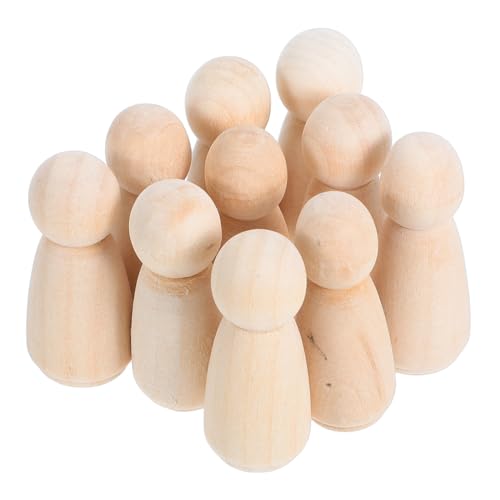 Veemoon 10 Stück Teiliges DIY Holzfiguren für Hochzeiten Unvollendete Peg Dolls zum Basteln und Bemalen Dekoration für Familienaktivitäten Veemoon 10 Stück Teiliges DIY Holzfiguren für Hochzeiten Unvollendete Peg Dolls zum Basteln und Bemalen Dekoration für Familienaktivitäten von Veemoon