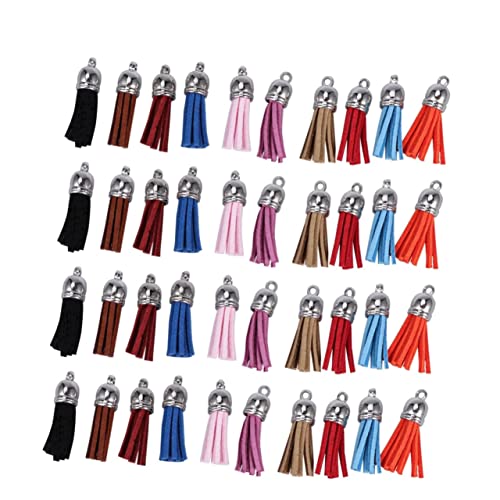 Veemoon 120 Stück Fleece Quastenanhänger Lederquasten Wildleder Quaste Taschenanhänger Zufällige Farbe Veemoon 120 Stück Fleece Quastenanhänger Lederquasten Wildleder Quaste Taschenanhänger Zufällige Farbe von Veemoon