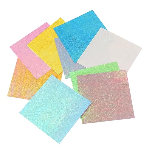 Veemoon 150 Stück Origami-Papier 10 x 10 Cm in Regenbogenfarben – Glitzerndes - Schillerndes Faltpapier Für Kunsthandwerk Valentinstag Und Hochzeiten – Quadratische von Veemoon