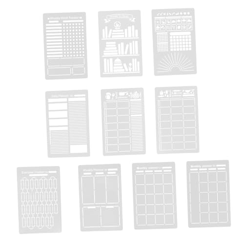 Veemoon 16 Stück Teiliges Pet-schablonen Journalplanung Wiederverwendbare Robuste Plastik-schablonen für Präzise Zeichnungen Geeignet für Tages- Wochen Monatskalender Scrapbooking und Veemoon 16 Stück Teiliges Pet-schablonen Journalplanung Wiederverwendbare Robuste Plastik-schablonen für Präzise Zeichnungen Geeignet für Tages- Wochen Monatskalender Scrapbooking und von Veemoon