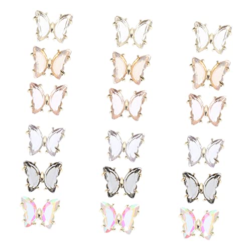 Veemoon 18 Stück Teiliges Schmetterling Nagelkunst Zubehör Bunte Nail Art Dekorationen Leichte Anbringung Kreative DIY Maniküre Accessoires für Nagelgestaltung Veemoon 18 Stück Teiliges Schmetterling Nagelkunst Zubehör Bunte Nail Art Dekorationen Leichte Anbringung Kreative DIY Maniküre Accessoires für Nagelgestaltung von Veemoon