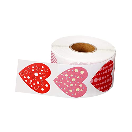 Veemoon 1Rolle Selbstklebende Herzform Aufkleber Valentinstag Versiegelungsetiketten für Hochzeiten Scrapbooking Einfach Abziehbar für Dekorationen Veemoon 1Rolle Selbstklebende Herzform Aufkleber Valentinstag Versiegelungsetiketten für Hochzeiten Scrapbooking Einfach Abziehbar für Dekorationen von Veemoon