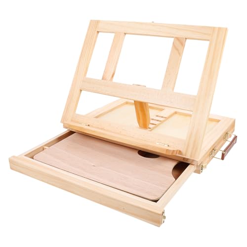 Veemoon 1Stück Faltbare Holz Staffelei mit Schublade Tragbarer Tischdisplay Halter für Gemälde und Fotografien und Leicht für Kunstwerke Holzfarbe Veemoon 1Stück Faltbare Holz Staffelei mit Schublade Tragbarer Tischdisplay Halter für Gemälde und Fotografien und Leicht für Kunstwerke Holzfarbe von Veemoon