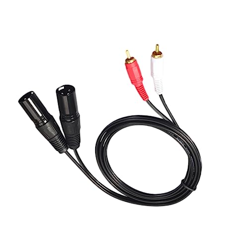 Veemoon 2 Adapterkabel Adapter 3.xlr XLR auf Adapter USB-Laufwerk-Figur Autoadapter Dual auf XLR-Stecker Y-Splitter-Patchkabel zu xlr Audio adapter cable Black von Veemoon