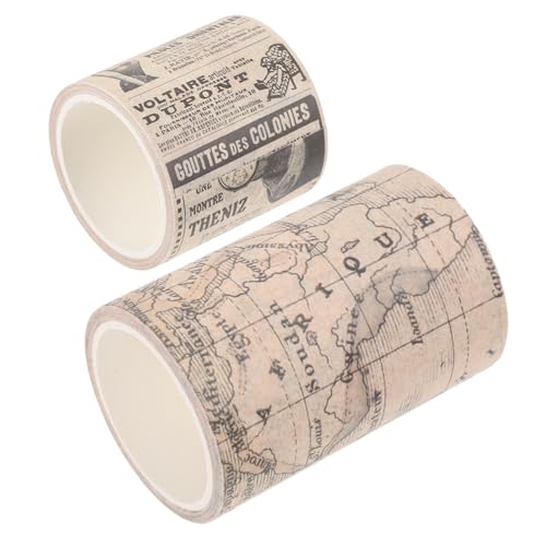 Veemoon 2 Rollen Antikes Klebeband Für DIY-Projekte – Vintage Washi Tape Für Scrapbooking Und Kreative Bastelarbeiten – Hochwertiges Strukturiertes Papier in Retro-Optik von Veemoon