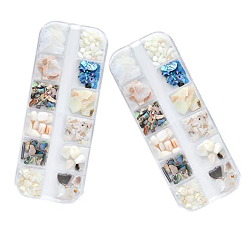 Veemoon 2 Sätze Natürliche Nagel Deko Muschelsplitter Langlebige Maniküre Accessoires für Kreative Nail Art Leichte Shell Flakes für DIY Nagelverzierung Geeignet für Damen Veemoon 2 Sätze Natürliche Nagel Deko Muschelsplitter Langlebige Maniküre Accessoires für Kreative Nail Art Leichte Shell Flakes für DIY Nagelverzierung Geeignet für Damen von Veemoon