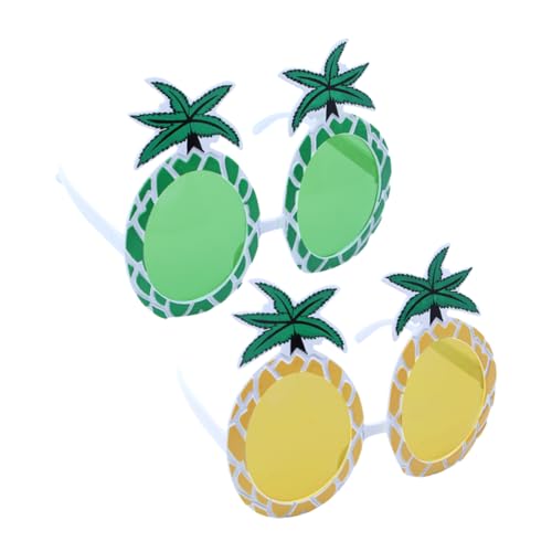 Veemoon 2 Stück hawaiianische Partybrille Hochzeits- blöde Obst- party lustige Luau Partybrille Sommerstrandzubehör Plastik von Veemoon