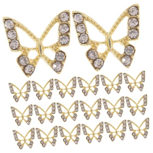 Veemoon 20 Stück Schmetterling Nagel Charms Diy Nagelkunst Dekoration mit Strasssteinen für Glitzernde Butterfly Nail Art Accessoires für Besondere Anlässe Veemoon 20 Stück Schmetterling Nagel Charms Diy Nagelkunst Dekoration mit Strasssteinen für Glitzernde Butterfly Nail Art Accessoires für Besondere Anlässe von Veemoon