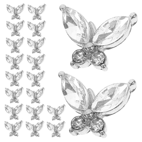 Veemoon 20 Stück Schmetterling Nagel Charms Wasserfeste Nail Art Dekorationen aus für Maniküre Geeignet für DIY Professionelle Nagelsalons Langlebig und Veemoon 20 Stück Schmetterling Nagel Charms Wasserfeste Nail Art Dekorationen aus für Maniküre Geeignet für DIY Professionelle Nagelsalons Langlebig und von Veemoon