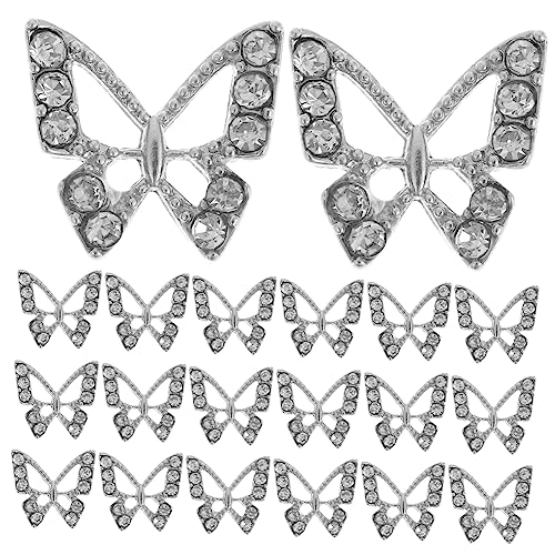 Veemoon 20 Stück Schmetterlings Nagelcharms mit Strass für Kreative Nagelkunst Vielseitige Dekoration für Nägel Kleidung Taschen und Mehr Glänzende und Einzigartige Designs Veemoon 20 Stück Schmetterlings Nagelcharms mit Strass für Kreative Nagelkunst Vielseitige Dekoration für Nägel Kleidung Taschen und Mehr Glänzende und Einzigartige Designs von Veemoon