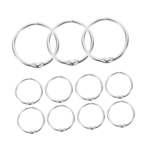Veemoon 20 Stück Teiliges Metall Buchbindering Starke Haltekraft Einfache Handhabung Sicher Verschließbar für DIY Scrapbooking Notizbücher Loseblatt Bindung Veemoon 20 Stück Teiliges Metall Buchbindering Starke Haltekraft Einfache Handhabung Sicher Verschließbar für DIY Scrapbooking Notizbücher Loseblatt Bindung von Veemoon