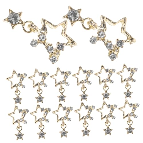 Veemoon 20 Stück Teiliges Nagelkunst mit Luxuriösen Strass Anhängern und Funkelnden Nail Charms Goldfarbene Nageldekorationen für DIY Nail Art für Einzigartige Designs Veemoon 20 Stück Teiliges Nagelkunst mit Luxuriösen Strass Anhängern und Funkelnden Nail Charms Goldfarbene Nageldekorationen für DIY Nail Art für Einzigartige Designs von Veemoon