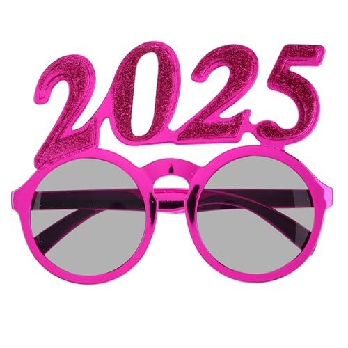 Veemoon 2024 Plastikbrille Frohes Neues Jahr Brille Abschlussfeier 2024 Klasse 2024 Party- -Requisitenzubehör Rosig von Veemoon