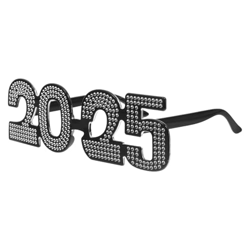 Veemoon 2025-Brille Silvester-Partyzubehör Neuheits-Sonnenbrille Lustige Brille Ausgefallene Neujahrsparty-Brille 2025-Sonnenbrille 2025-Zahlenbrille Weihnachtsbrille 2024-Brille von Veemoon