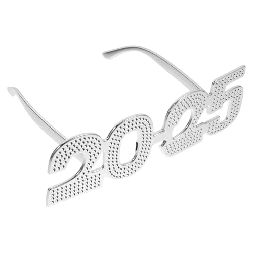 Veemoon 2025-Brille 2025-Zahlenbrille Silvesterbrille Neujahrsparty-Brille 2025-Neujahrsbrille Neujahrs-Requisite Neuheits-Sonnenbrille Neujahrsparty- -Requisiten Bauchmuskeln von Veemoon