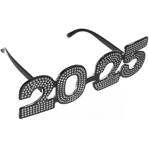 Veemoon 2025 Zahlenbrillen Glitzernde Neujahrsbrillengestelle Für Abschlussfoto-Requisiten Der Klasse 2025 Silvesterpartyzubehör Schwarz von Veemoon