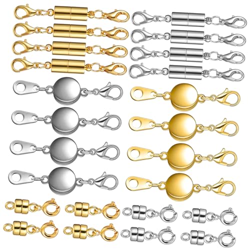 Veemoon 24 Stück Magnetverschluss Halskette Verschluss Teilig Silber Gold Langlebig Stark Haltend Stile Einfach zu Befestigen für DIY Schmuckherstellung und Armband Verschlüsse Veemoon 24 Stück Magnetverschluss Halskette Verschluss Teilig Silber Gold Langlebig Stark Haltend Stile Einfach zu Befestigen für DIY Schmuckherstellung und Armband Verschlüsse von Veemoon