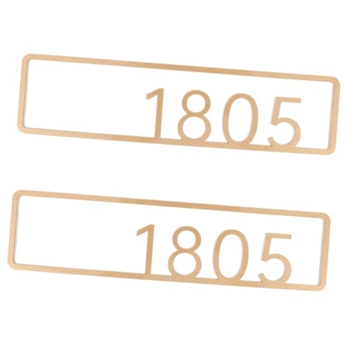Veemoon 2St Hauszeichen Adressschilder für den Außenbereich Adresse Hausschild Schild mit Türnummer hausnummer Bürotürschild Nummernaufkleber Adressnummern für Postfachnummern Acryl von Veemoon