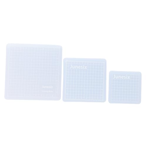 Veemoon 3 Stück Rotierende Schneidematte Rutschfest 6x6cm - 8x8cm - 10x10cm – Ideal Für Quilten Nähen Stempeln Und Scrapbooking – Hochwertiges Langlebiges Material Für Präzise Schnitte von Veemoon