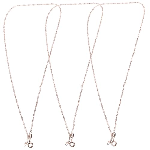 Veemoon 3 Stücke Kupfer Kette Halskette Set Für DIY Schmuckherstellung – Roségold Choker Halskette Und Zarte Kupferketten Für Kreative Anhänger Und Individuelles Design von Veemoon