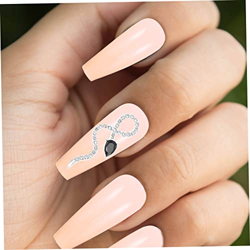 Veemoon 4 Stück Teiliges Snake Nail Art Charm aus Langlebiger Legierung mit Funkelnden Kristallen Stilvolle Manicure Dekoration Kreative Nagelschmuck Verzierung für DIY Nageldesign Veemoon 4 Stück Teiliges Snake Nail Art Charm aus Langlebiger Legierung mit Funkelnden Kristallen Stilvolle Manicure Dekoration Kreative Nagelschmuck Verzierung für DIY Nageldesign von Veemoon