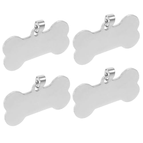Veemoon 4 Stück Tierschild aus Edelstahl Haustier gravierte Hundemarken für Haustiere etiketten aus edelstahl leerer Anhänger Hund Halskette Charm-Herstellungsset Rostfreier Stahl Silber Veemoon 4 Stück Tierschild aus Edelstahl Haustier gravierte Hundemarken für Haustiere etiketten aus edelstahl leerer Anhänger Hund Halskette Charm-Herstellungsset Rostfreier Stahl Silber von Veemoon