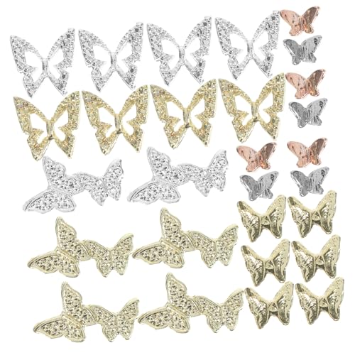 Veemoon 40 Stück Teiliges Nageldesign mit Schmetterlings Charms Hohl Design Vielseitige Maniküre Dekoration für Damen Geeignet für Alltag Urlaub Abschlussfeier und Besondere Anlässe Veemoon 40 Stück Teiliges Nageldesign mit Schmetterlings Charms Hohl Design Vielseitige Maniküre Dekoration für Damen Geeignet für Alltag Urlaub Abschlussfeier und Besondere Anlässe von Veemoon