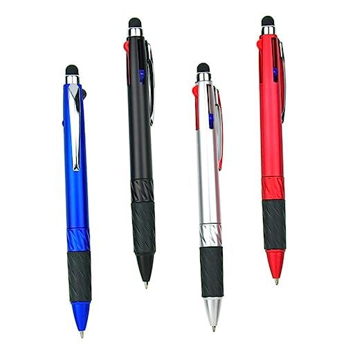 Veemoon 4er Set Touch Kugelschreiber Mit Stylus – 3 in 1 Multifunktionsstift in Edlem Metall Für Smartphones – Ideal Für Büro - Schule Und Unterwegs – Elegantes Design in Verschiedenen von Veemoon