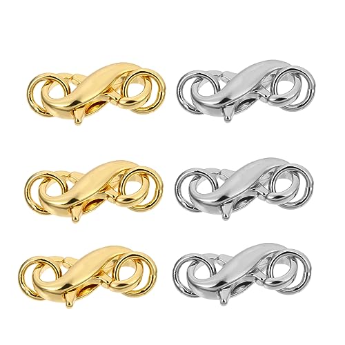 Veemoon 6Stücke Teiliges Metallverbindungsschnallen für DIY Schmuck Langlebige Karabiner für Armbänder und Halsketten Goldene und Silberne Schnallen Vielseitiges Zubehör Veemoon 6Stücke Teiliges Metallverbindungsschnallen für DIY Schmuck Langlebige Karabiner für Armbänder und Halsketten Goldene und Silberne Schnallen Vielseitiges Zubehör von Veemoon